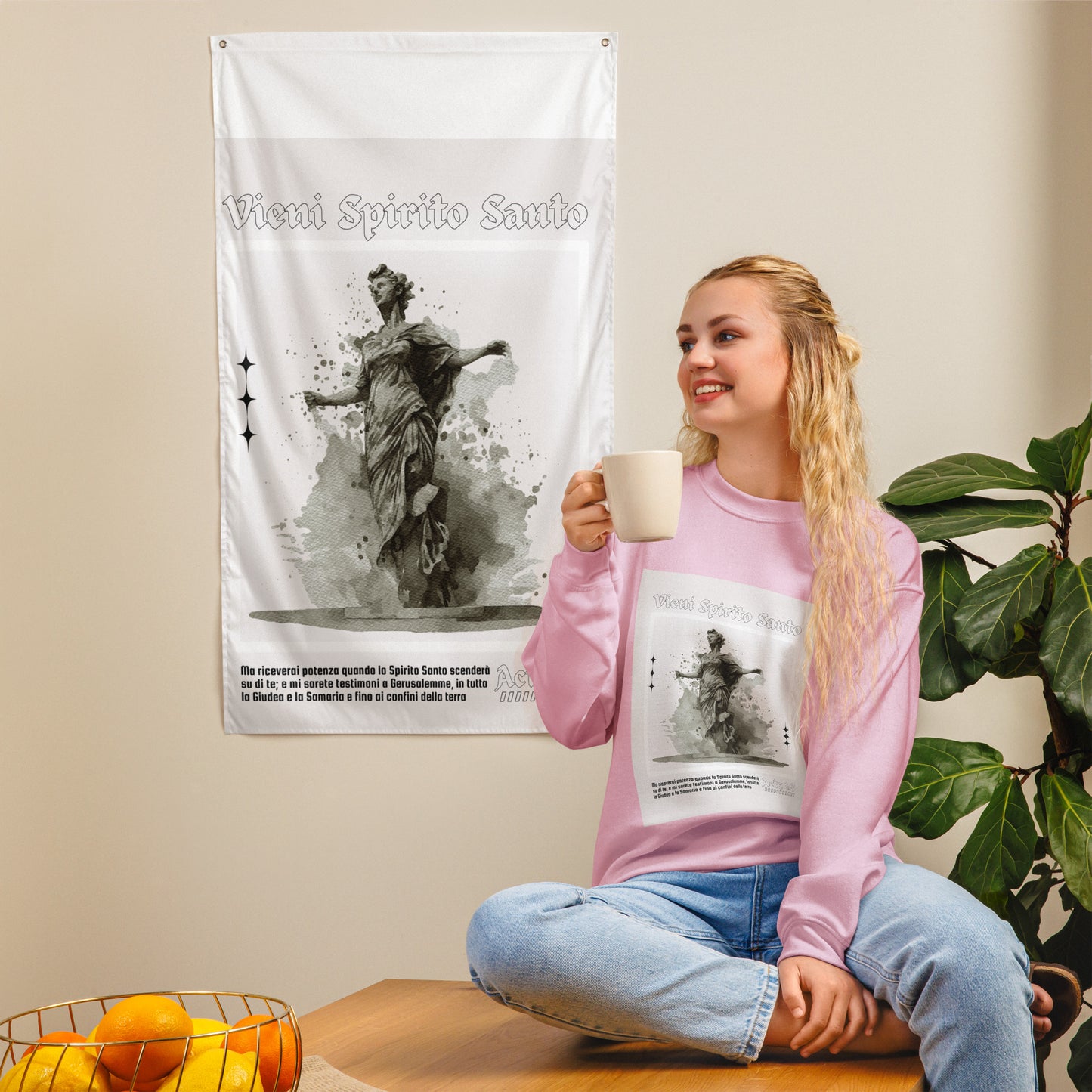Vieni Spirito Santo Womens Cozy Sweatshirt